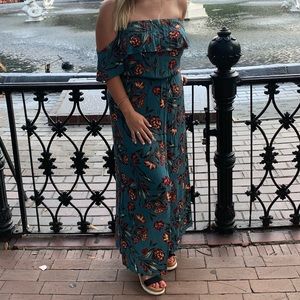 ILLA ILLA floral off the should romper with skirt